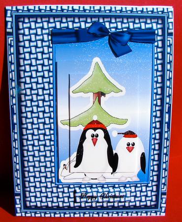 Christmas Penquines by Christine Pagan