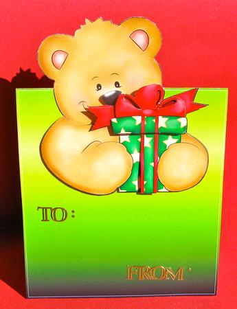Present Bear Over the Edge by Christine Pagan