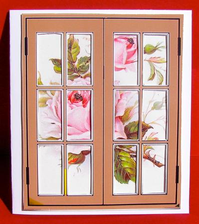 In My Window Vintage Roses by Christine Pagan