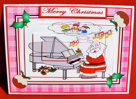 Santa Playing the Piano by Christine Pagan