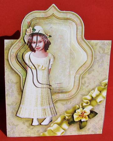 Vintage Pretty Girl Over the Edge Pyramage by Christine Pagan