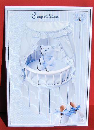 Little Baby Blue Wavy Corner Stacker by Christine Pagan