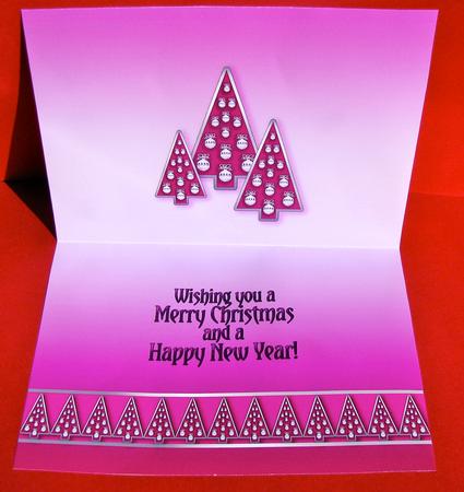 Purple Contemporary Christmas Trees Matching A5 Insert by Christine Pagan