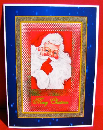 Quick Card Santa with Insert for Card Merry Christmas by Christine Pagan