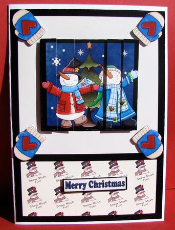 Snow Much Fun! Side Stacker Card Front by Christine Pagan