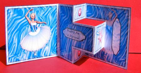 Ballerina in Blue T-step Tri Fold by Christine Pagan