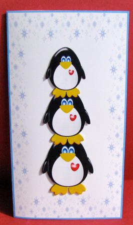 Pyramid Penguins-dl Card by Christine Pagan