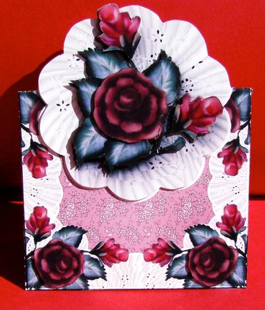 Vintage Rose Lace Over the Top Card by Christine Pagan