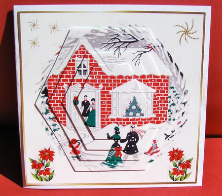 Card Front with Hexagon Layers by Christine Pagan