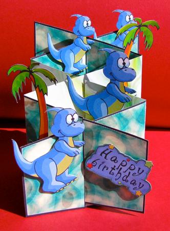 Cross Eyed Dinosaur Cascade Card Kit by Christine Pagan