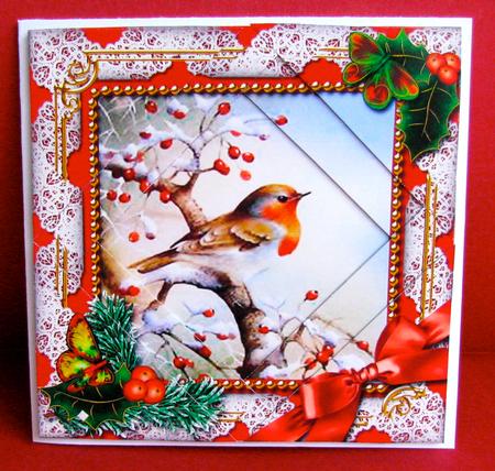 Robin 1 Holly 5inch Triangle Edge Spiral Stacker by Christine Pagan