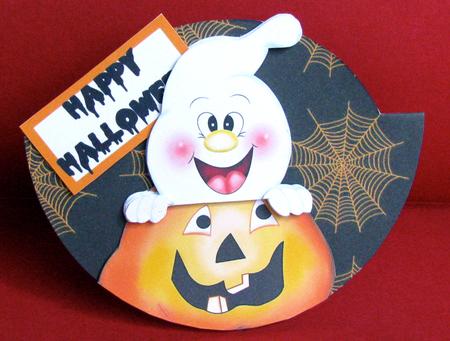Ghostly Wobble Over the Top Card by Christine Pagan