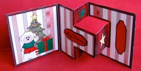 Christmas Sheep T-step Tri Fold by Christine Pagan
