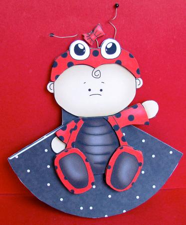 Lady Bug Halloween Wobble Card by Christine Pagan