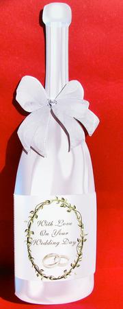 Champagne Bottle Card - Wedding Day by Christine Pagan