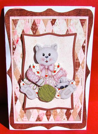 Jessie the Cat with Her Ball of Wool by Christine Pagan