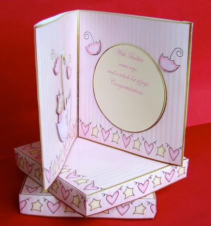 New Baby Girl Box/card by Christine Pagan
