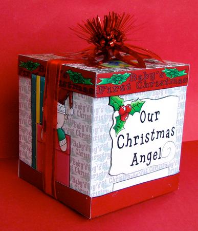 Baby's First Christmas Box/card by Christine Pagan
