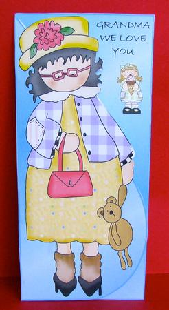 Grandma We Love You-tear Drop Card by Christine Pagan