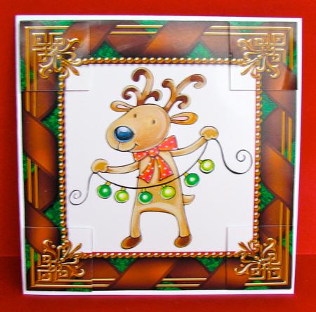 Reindeer Lights Ribbon 8inch Picture Sheet by Christine Pagan