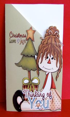 Christmas Love and Joy Thinking of You Over the Top Print Cu by Christine Pagan