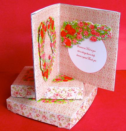 Box/card Thankyou Roses by Christine Pagan