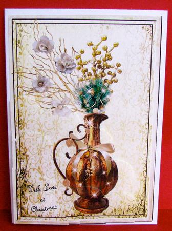 Christmas Bouquet Shell Edge Corner Stacker by Christine Pagan