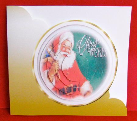 Santa Christmas Wishes Square Card by Christine Pagan