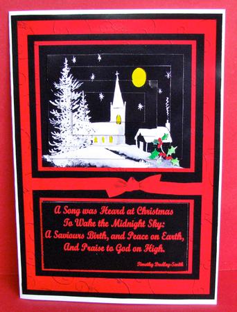 Beautiful Christmas Church Poem Card by Christine Pagan