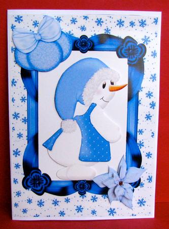 Mrs Snowlady with Carrot Nose by Christine Pagan