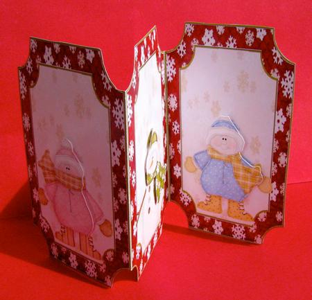 Snowkids and Toppers Trifold by Christine Pagan