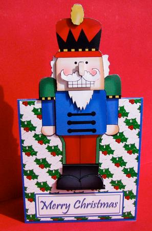 Nutcracker Over the Edge Decoupage Card by Christine Pagan