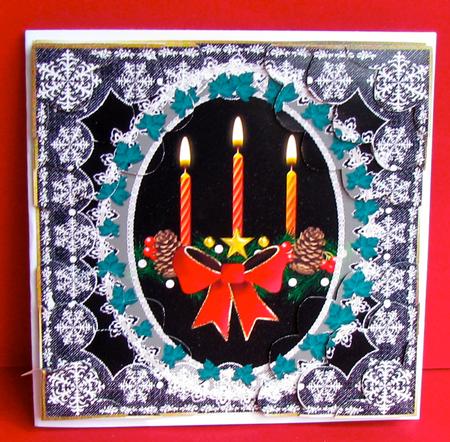 Holly & Ivy - Black - Shell Corner Stacker by Christine Pagan