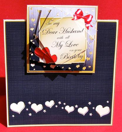 Husband Birthday Easy Over the Edge Card N Spiral Pyramid by Christine Pagan