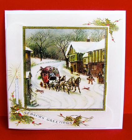 Christmas Snow Scenery Fan by Christine Pagan