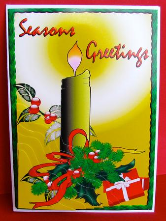 Christmas Candle in Green by Christine Pagan