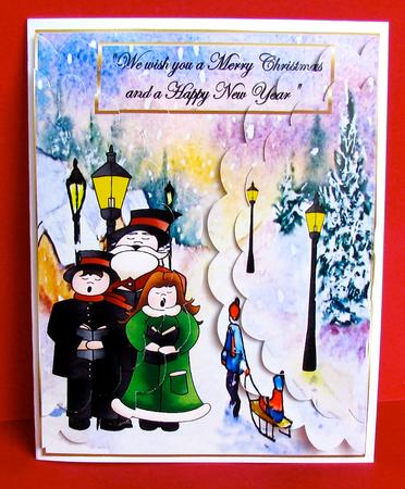 Scalloped Side Stacker Carolers by Christine Pagan