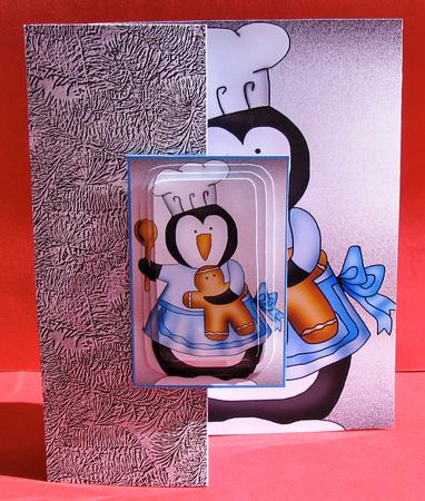 I Am Making Ginger Bread Men No Cut Foldback Card by Christine Pagan