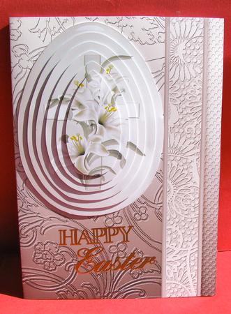 Easter Cross & Lillies Easter Egg by Christine Pagan
