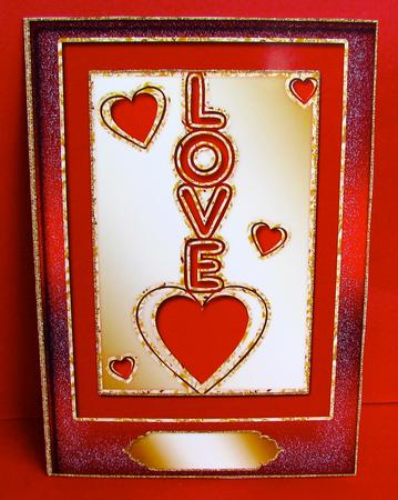 Love Cut & Fold / Aperture Card by Christine Pagan