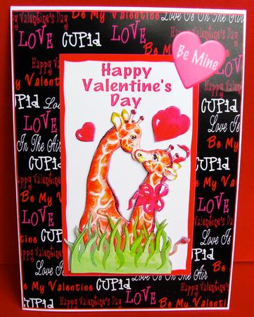 Valentine Giraffes by Christine Pagan