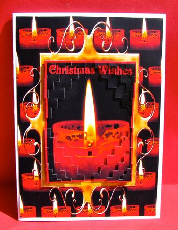 Red Candle Christmas Wishes by Christine Pagan