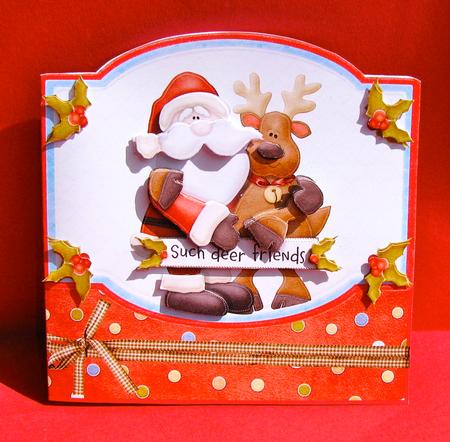 Such Deer Friends Shaped Quick Card by Christine Pagan