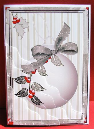 Xmas Bauble Wavy Corner Stacker by Christine Pagan