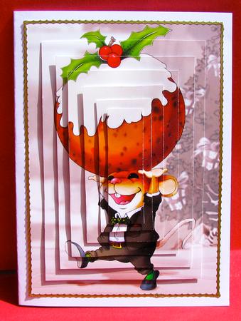 Christmas Pudding Mouse Pyramid. by Christine Pagan