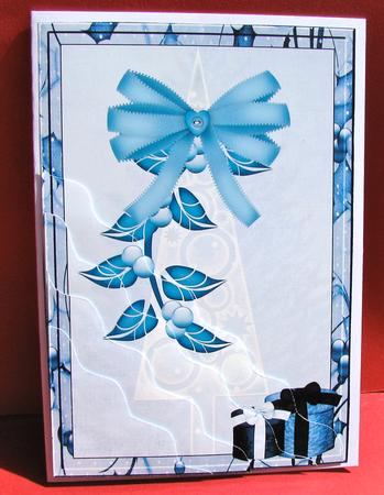 Christmas in Turquoise Petal Corner Stacker by Christine Pagan
