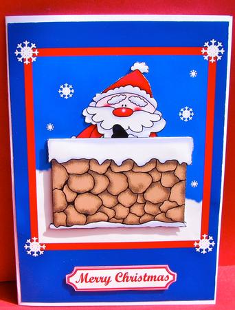 Shhh Santa Quick Card Decoupage Front by Christine Pagan