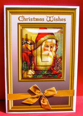 Vintage Father Christmas Pyramid Topper by Christine Pagan