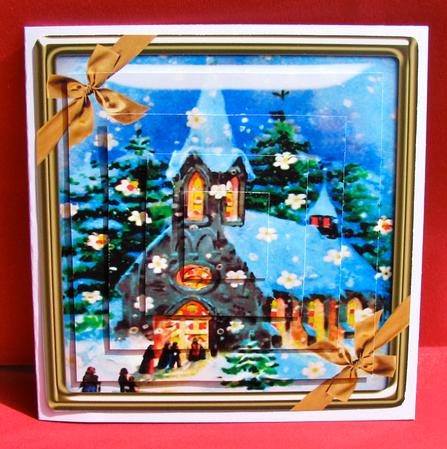 Christmas Mass 5x5ins Topper by Christine Pagan
