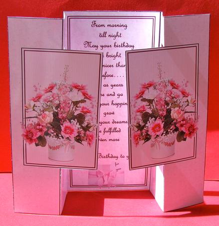A Birthday Bouquet Double Fold Back Card by Christine Pagan